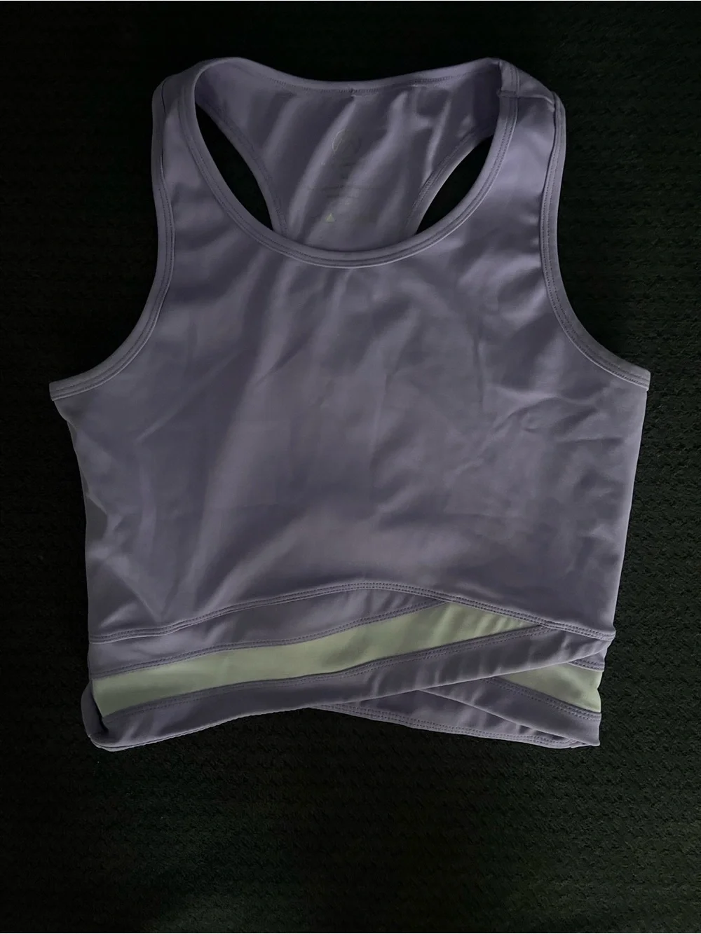 Lavender Racerback Crop Tank Top - Picture 1 of 2